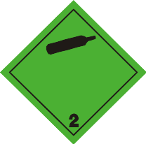 ADR Class 2.2 non-flammable non-toxic gas label