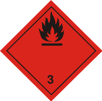 ADR Class 3 flammable liquid label