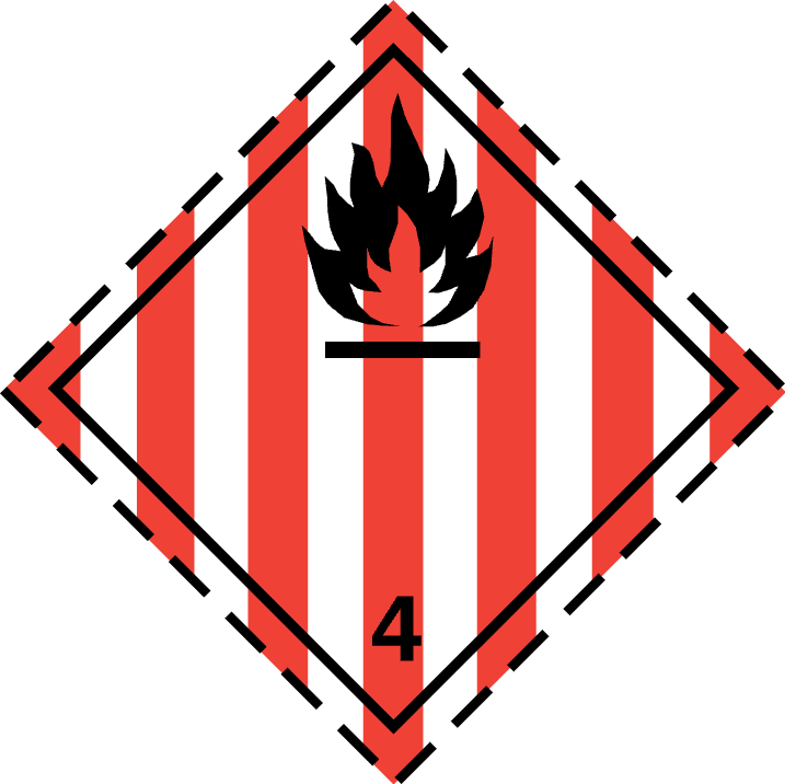 ADR Class 4.1 flammable solid label