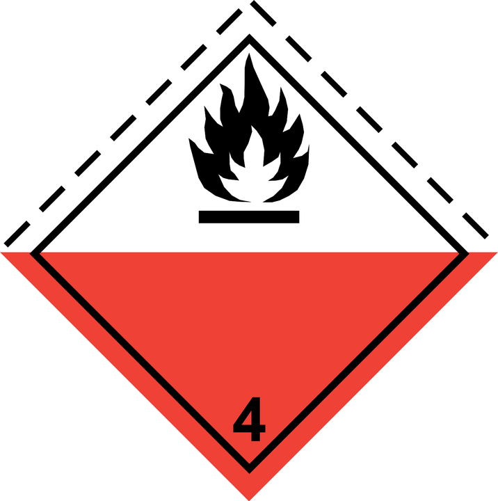 ADR Class 4.2 spontaneous combustion label