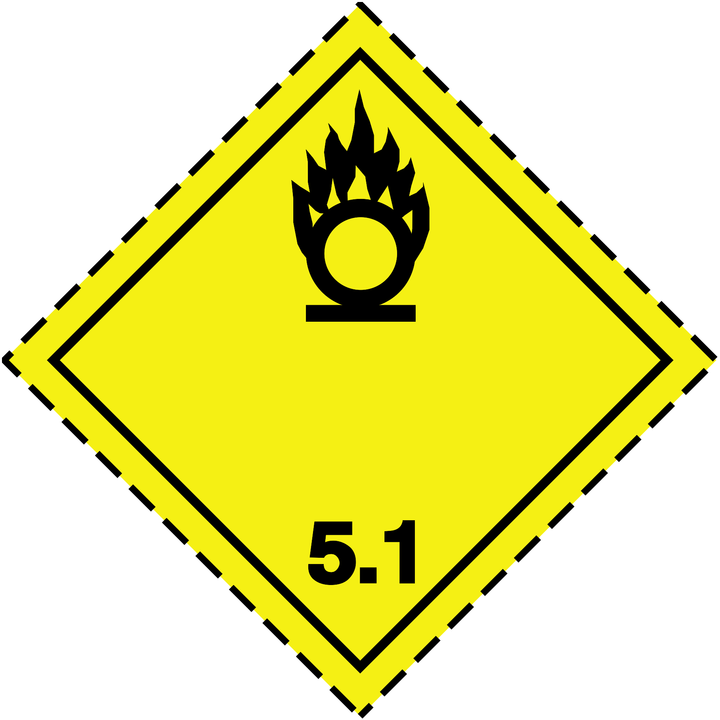 ADR Class 5.1 oxidising substance label