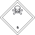ADR Class 6.1 toxic substance label