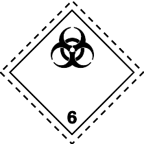 ADR Class 6.2 infectious substance label