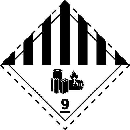 ADR Class 9A lithium battery label