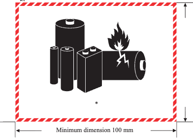 ADR lithium battery package mark