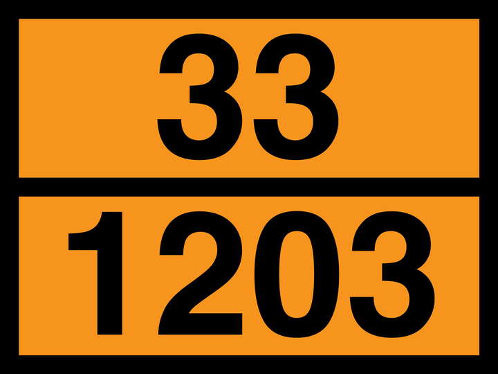 ADR numbered orange plate